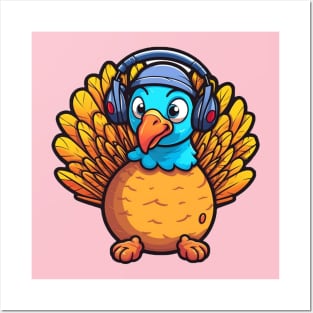 Cute cartoon turkey Posters and Art